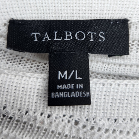 Talbots Women's White Knitted Shawl - Picture 2 of 3